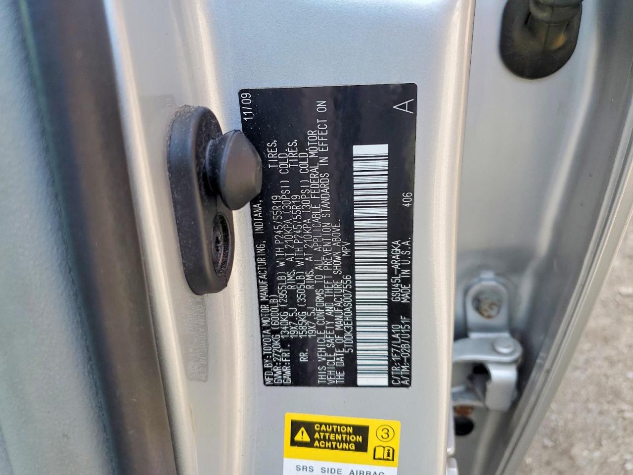 2010 TOYOTA HIGHLANDER LIMITED photo 13