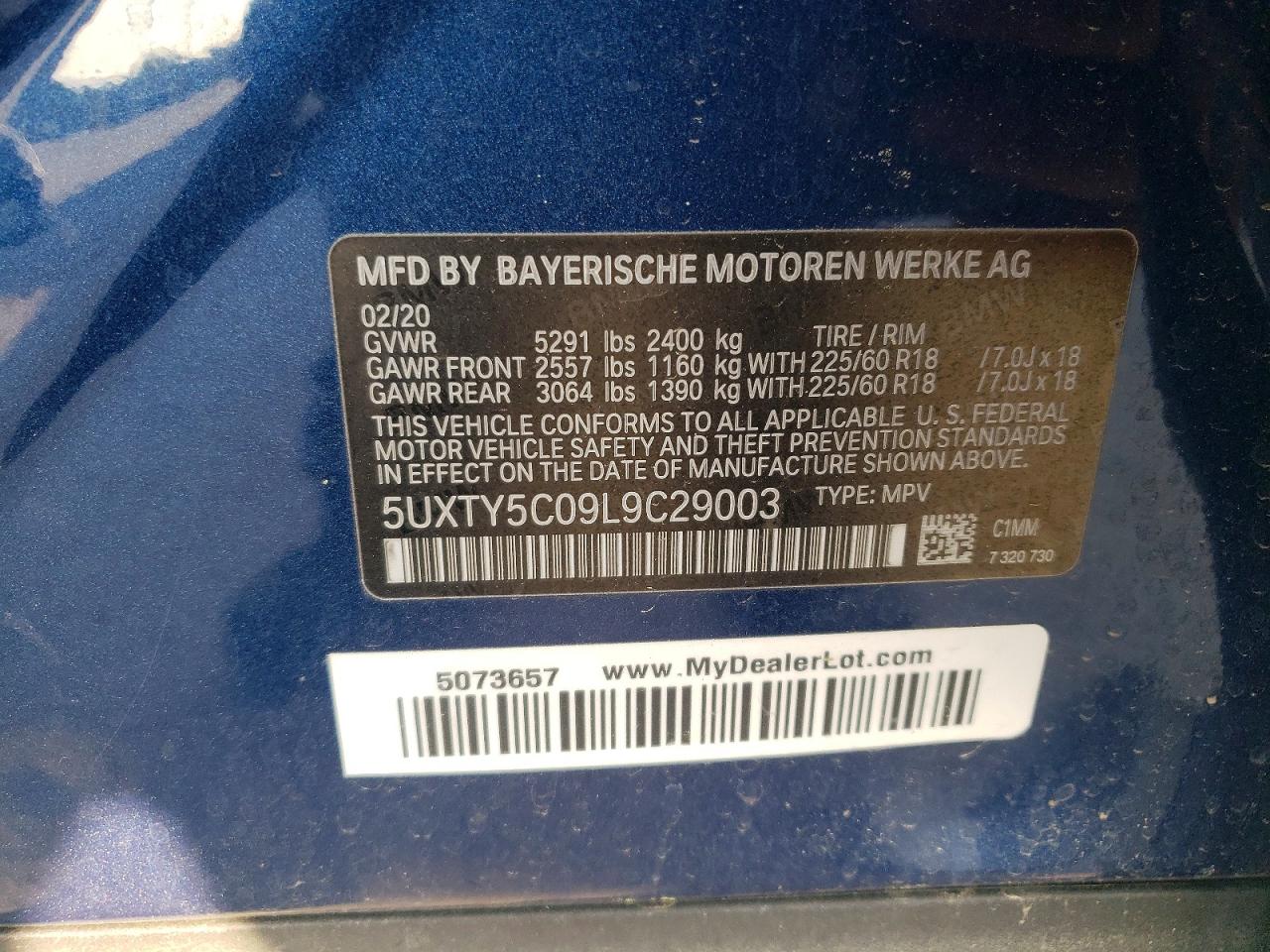 2020 BMW X3 XDRIVE30I photo 37