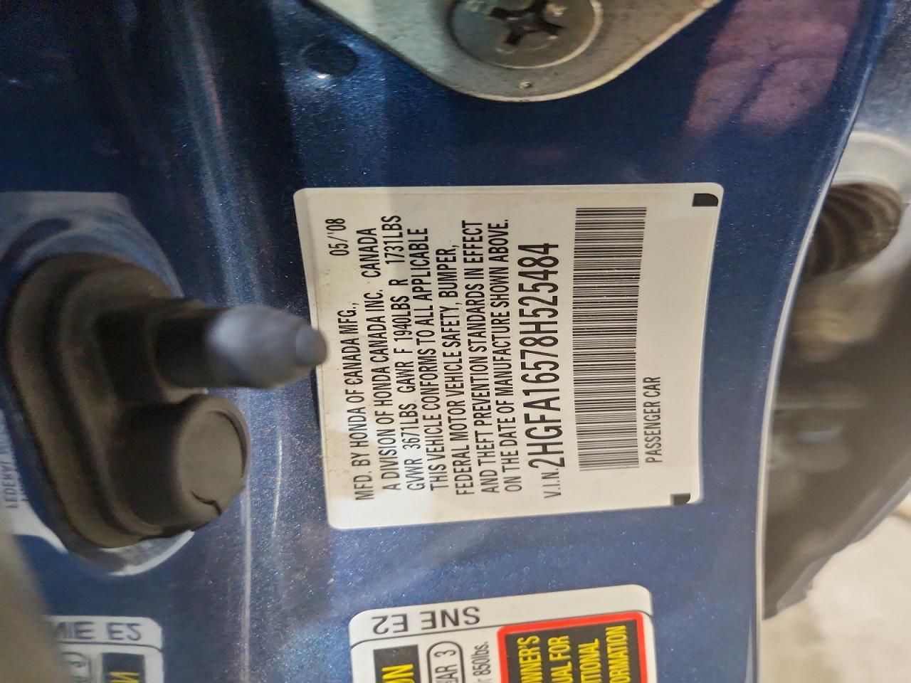 2008 HONDA CIVIC LX photo 23