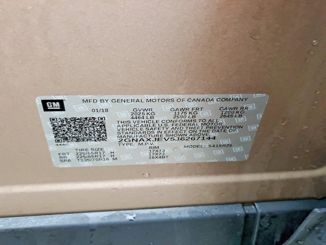 2018 CHEVROLET EQUINOX LT photo 25