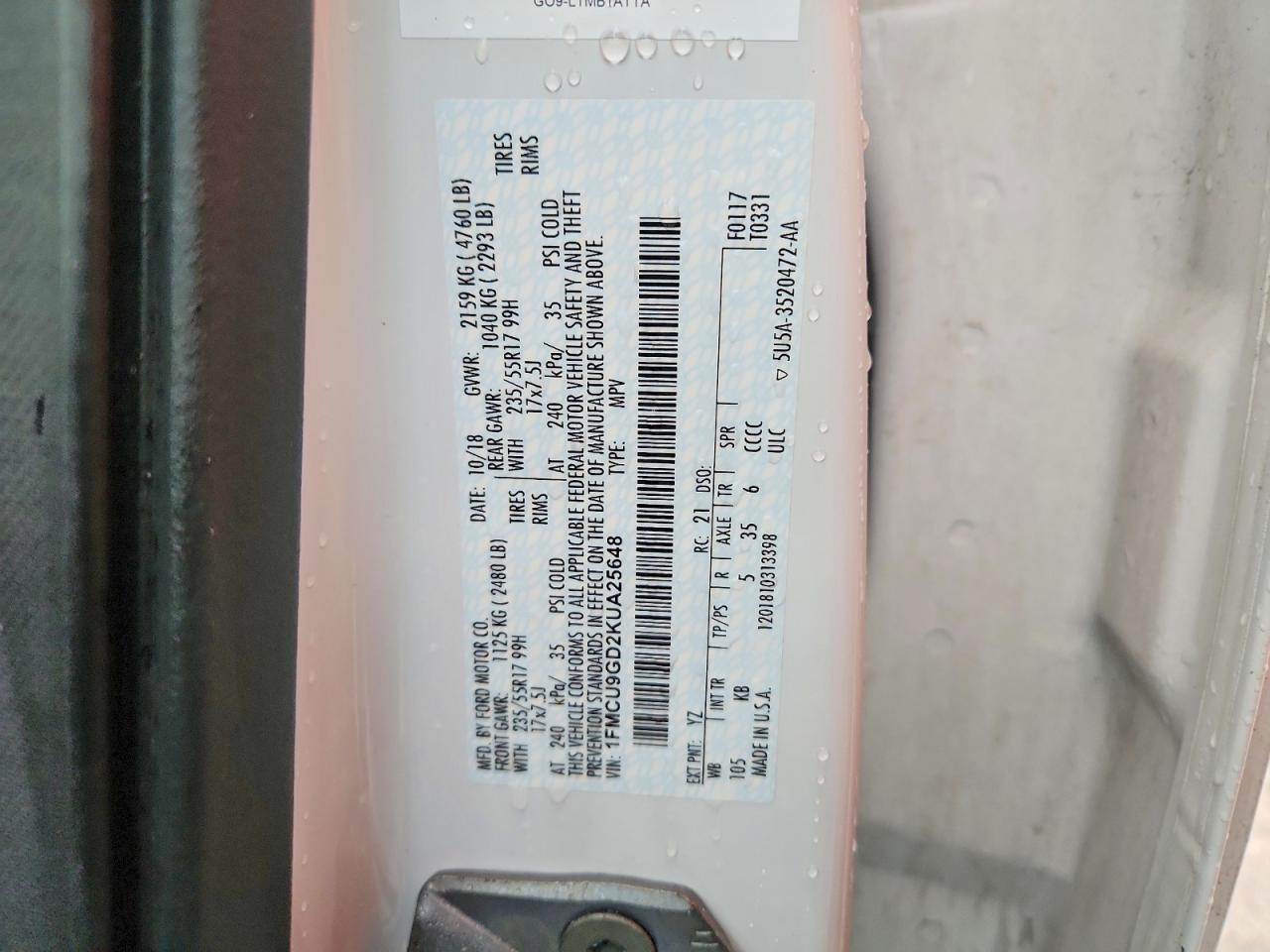 2019 FORD ESCAPE SE photo 25