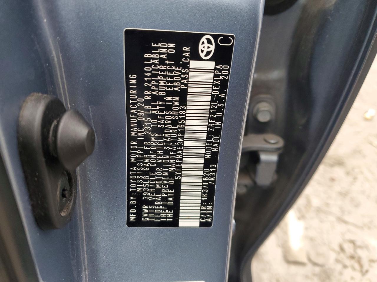 2021 TOYOTA COROLLA LE photo 23