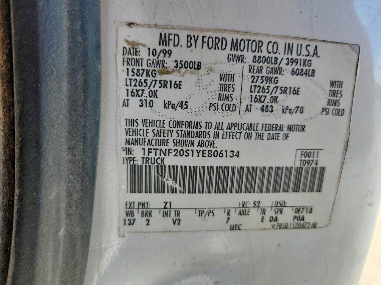 2000 FORD F250 SUPER DUTY photo 23