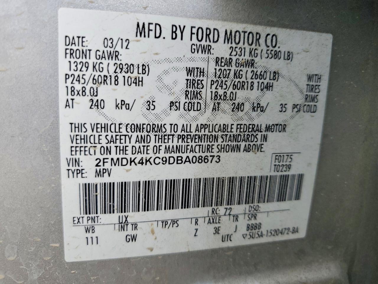 2013 FORD EDGE photo 25