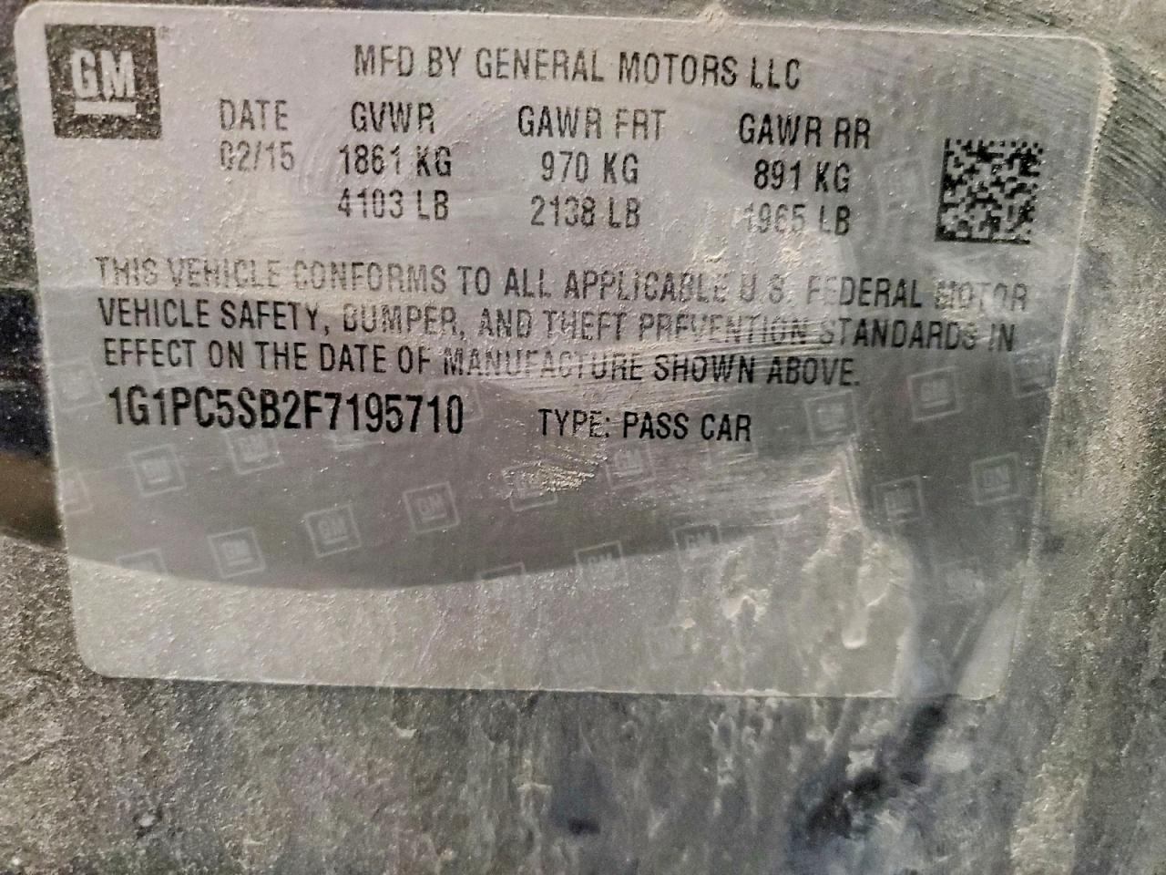 2015 CHEVROLET CRUZE LT photo 34