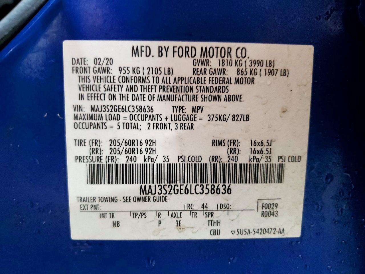 2020 FORD ECOSPORT SE photo 27