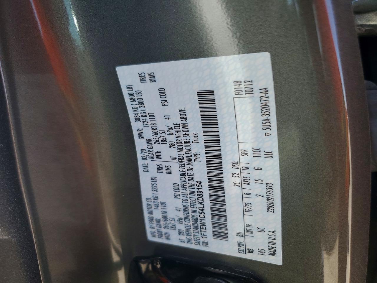 2020 FORD F150 SUPERCREW photo 34