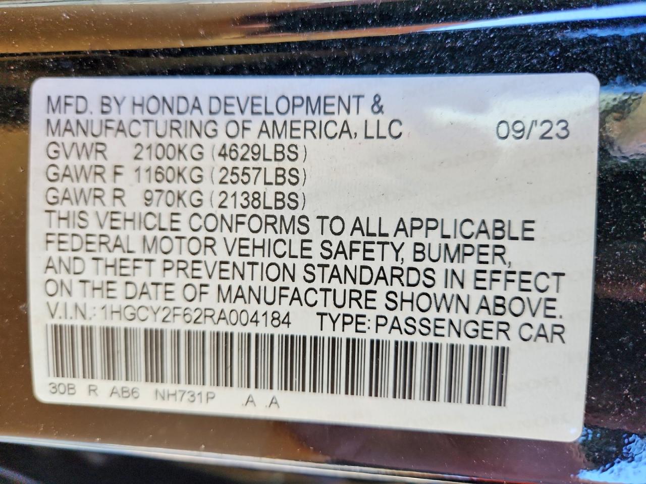 2024 HONDA ACCORD HYBRID EXL photo 12