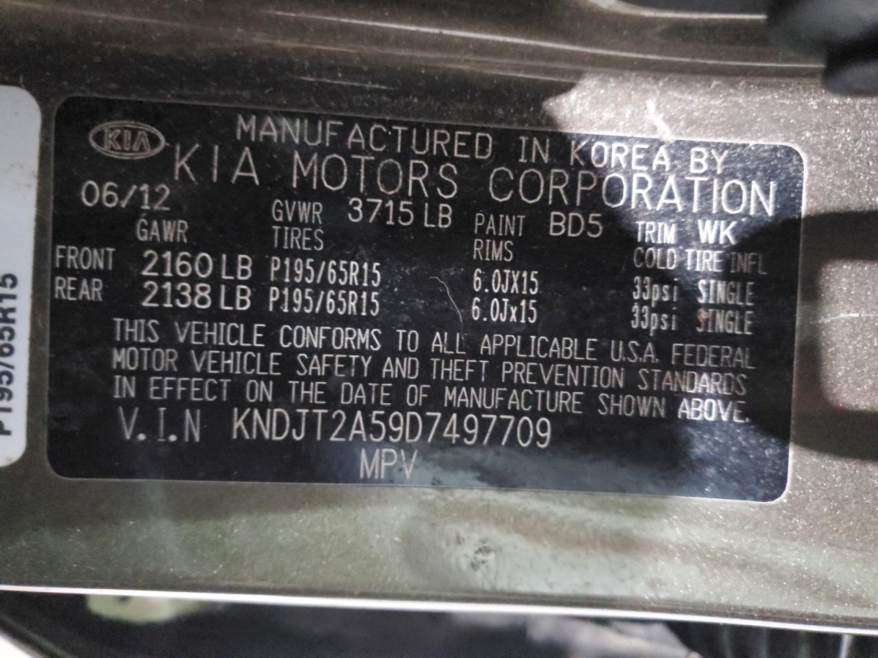 2013 KIA SOUL BASE photo 12