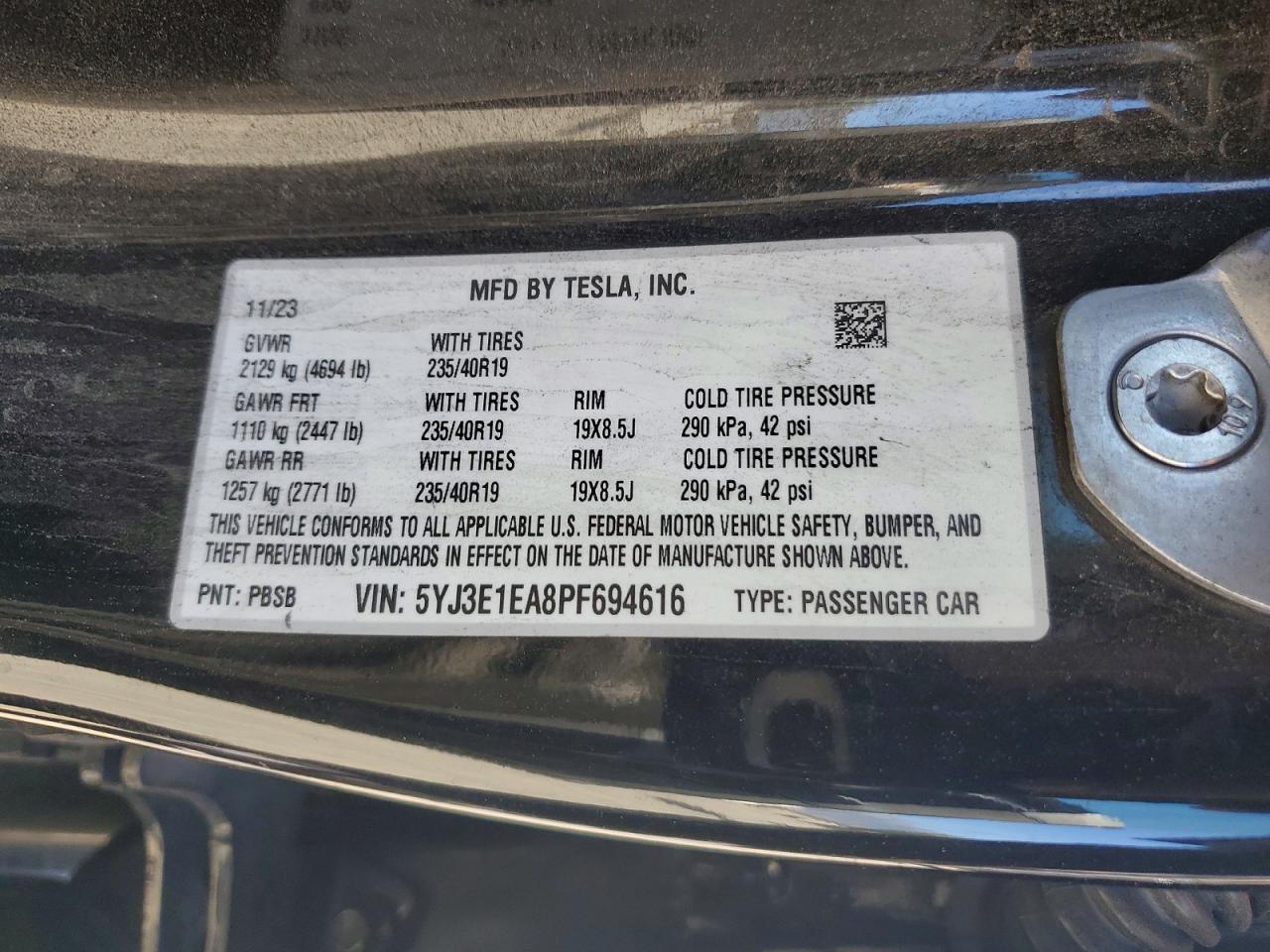 2023 TESLA MODEL 3 photo 23