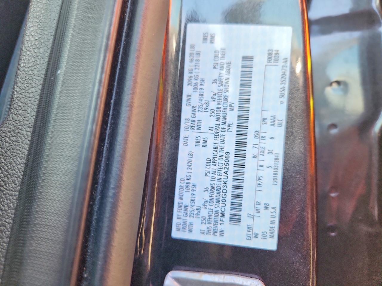 2019 FORD ESCAPE SE photo 25