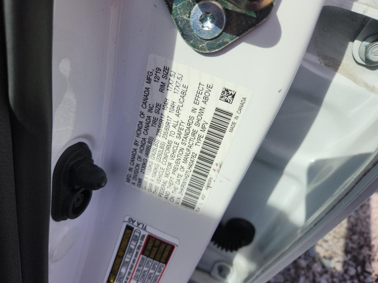 2020 HONDA CR-V LX photo 25