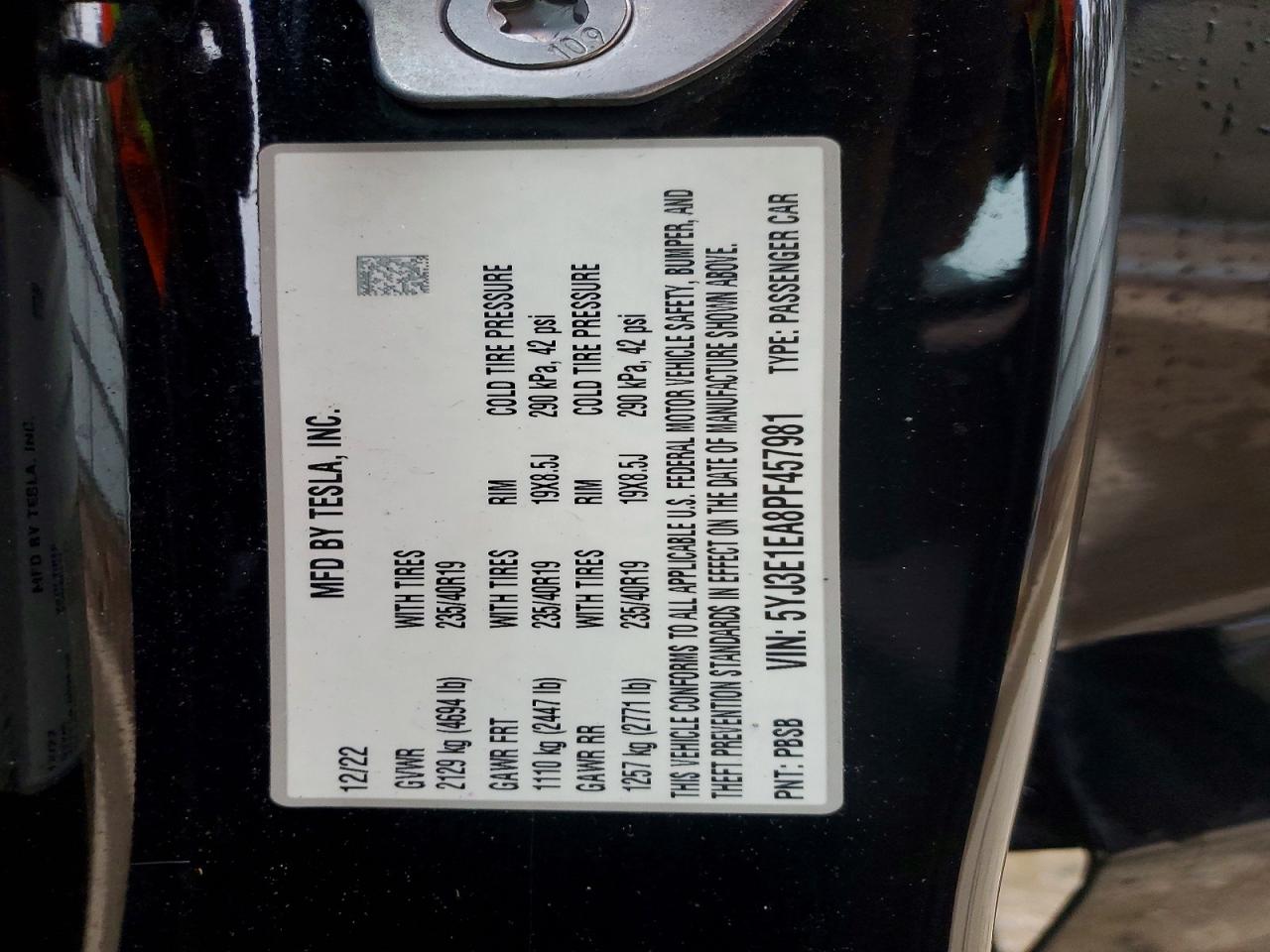 2023 TESLA MODEL 3 photo 34