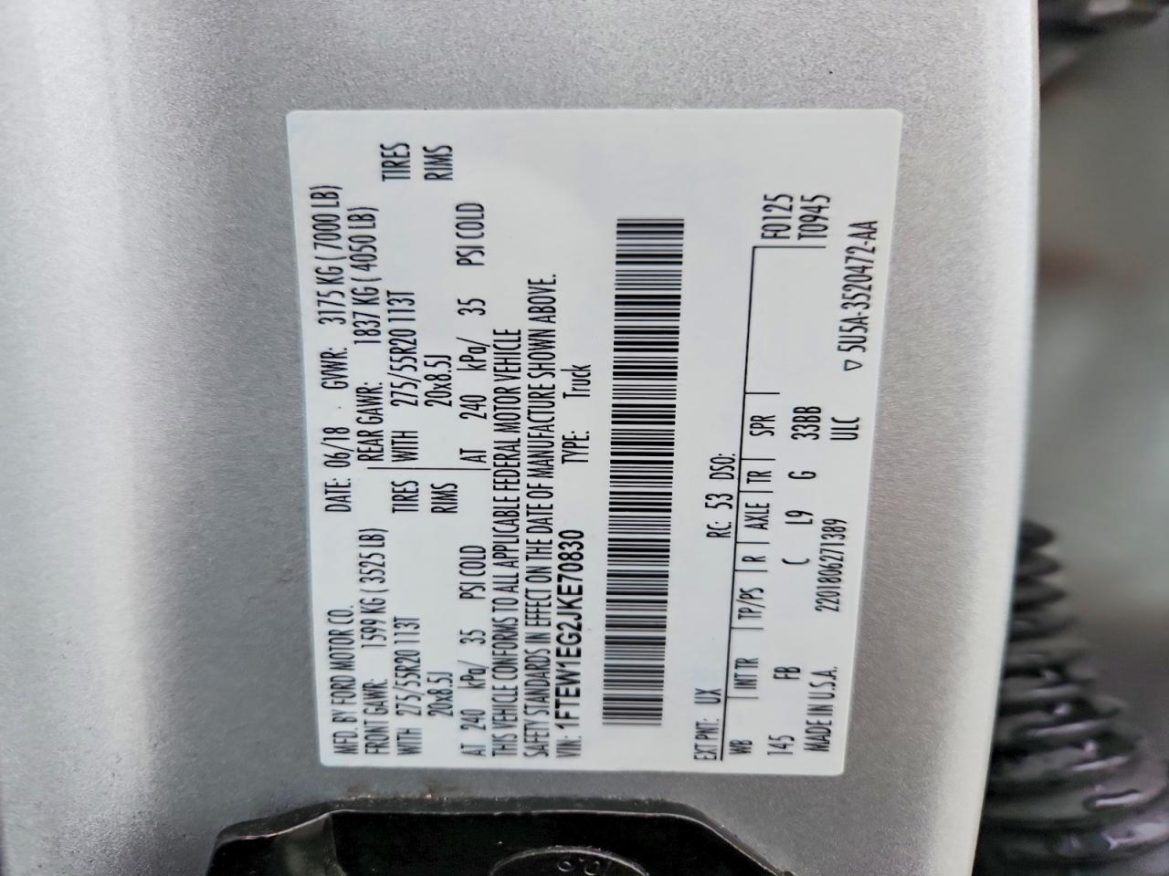 2018 FORD F150 SUPERCREW photo 34