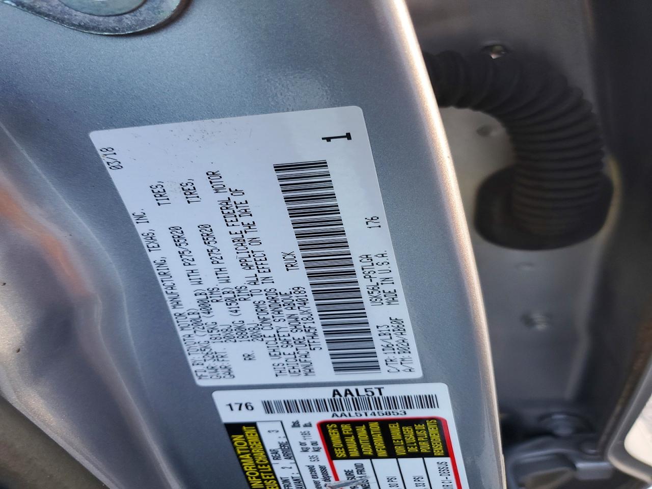 2018 TOYOTA TUNDRA LIMITED photo 12