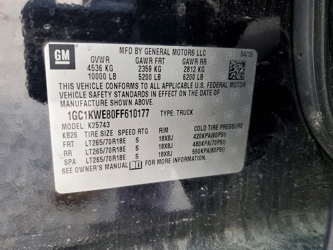 2015 CHEVROLET SILVERADO K2500 HEAVY DUTY LTZ photo 25
