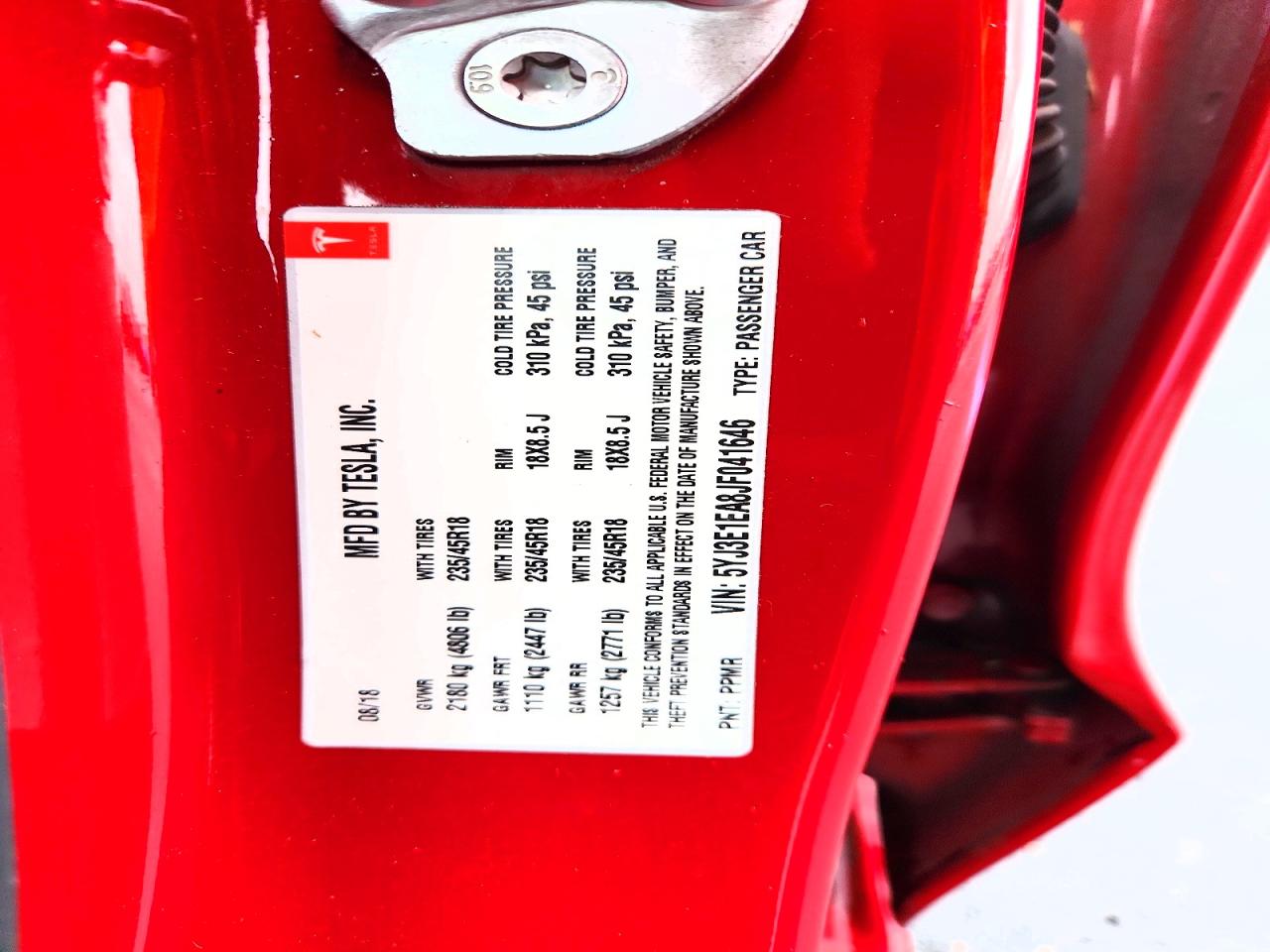 2018 TESLA MODEL 3 photo 23