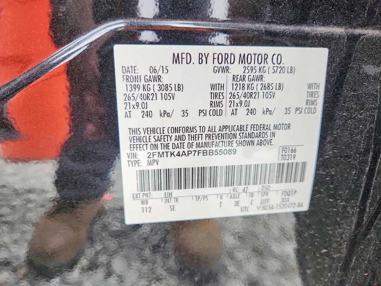2015 FORD EDGE SPORT photo 23