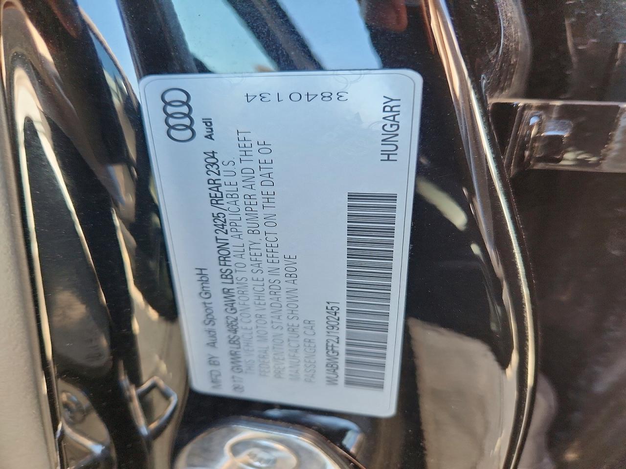 2018 AUDI RS3 photo 23
