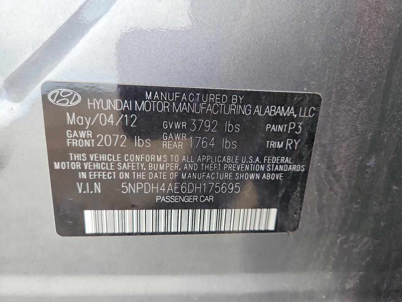 2013 HYUNDAI ELANTRA LIMITED photo 23
