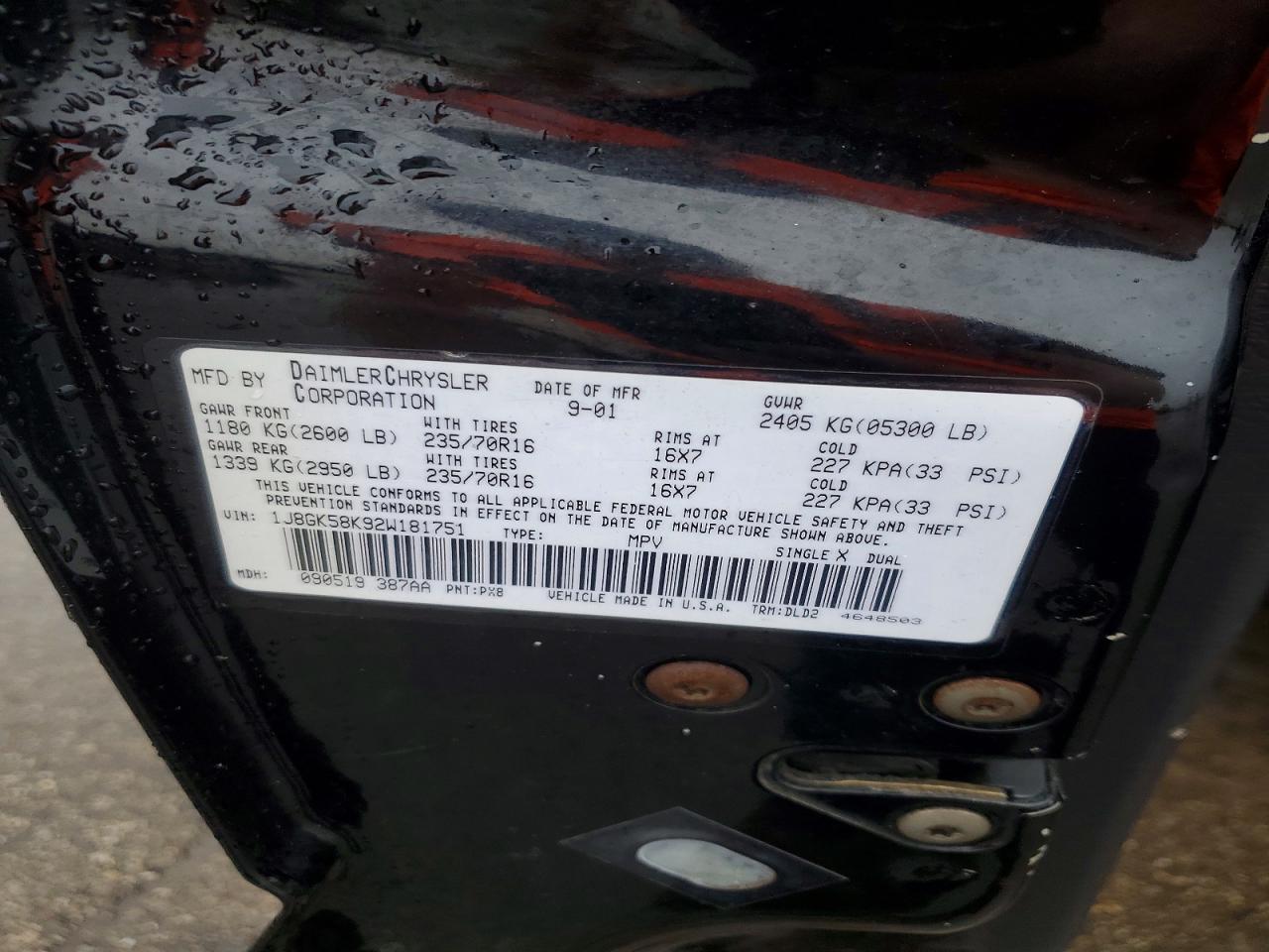 2002 JEEP LIBERTY LIMITED photo 13
