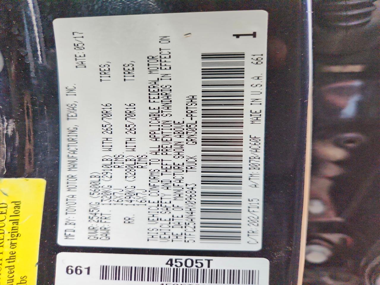 2017 TOYOTA TACOMA TRD OFF-ROAD photo 23