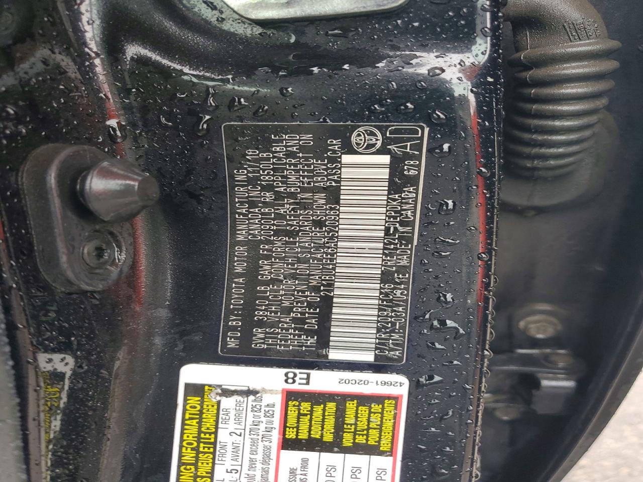 2010 TOYOTA COROLLA LE photo 23