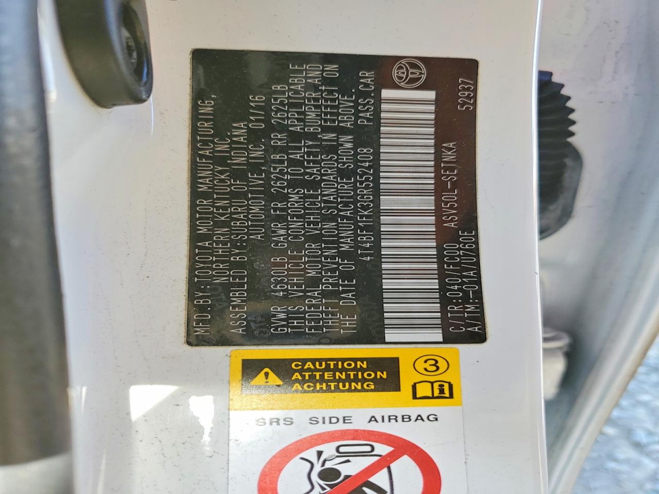 2016 TOYOTA CAMRY LE photo 23