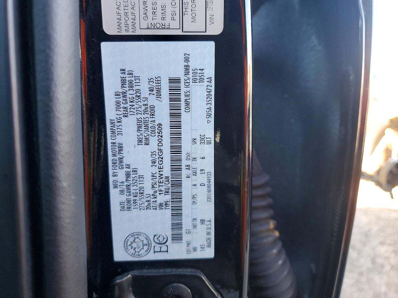 2016 FORD F150 SUPERCREW photo 23
