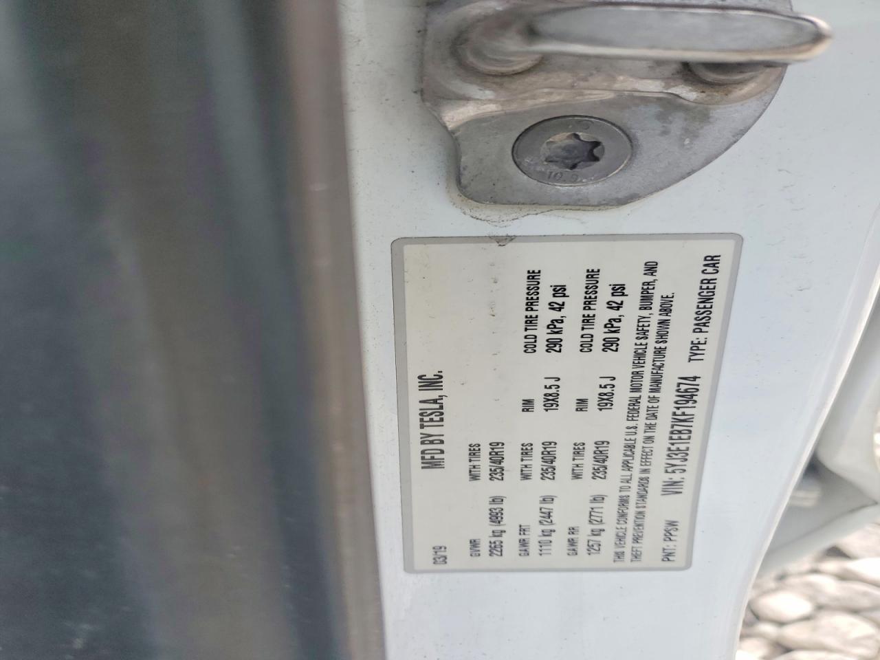 2019 TESLA MODEL 3 photo 23