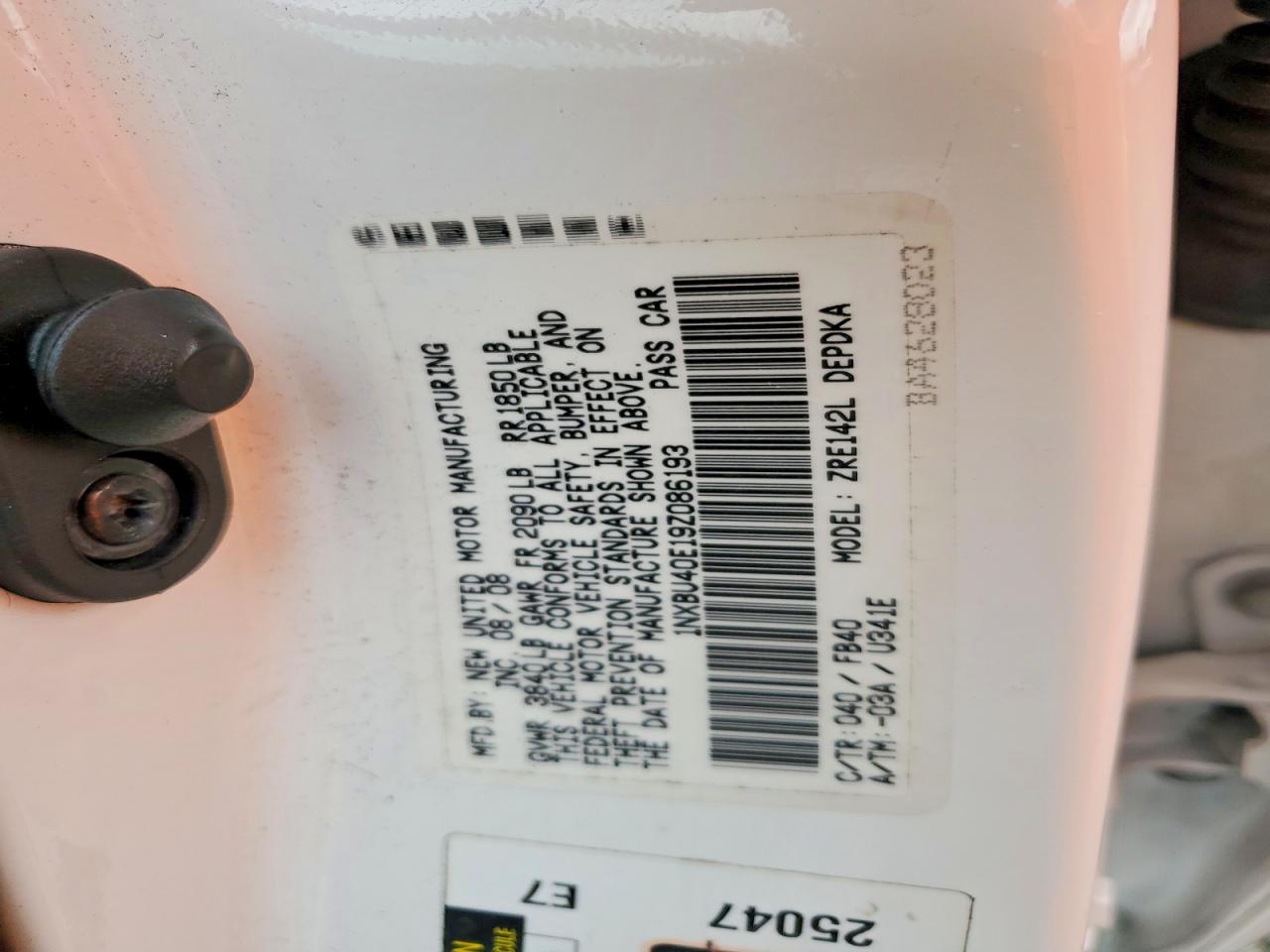 2009 TOYOTA COROLLA photo 13