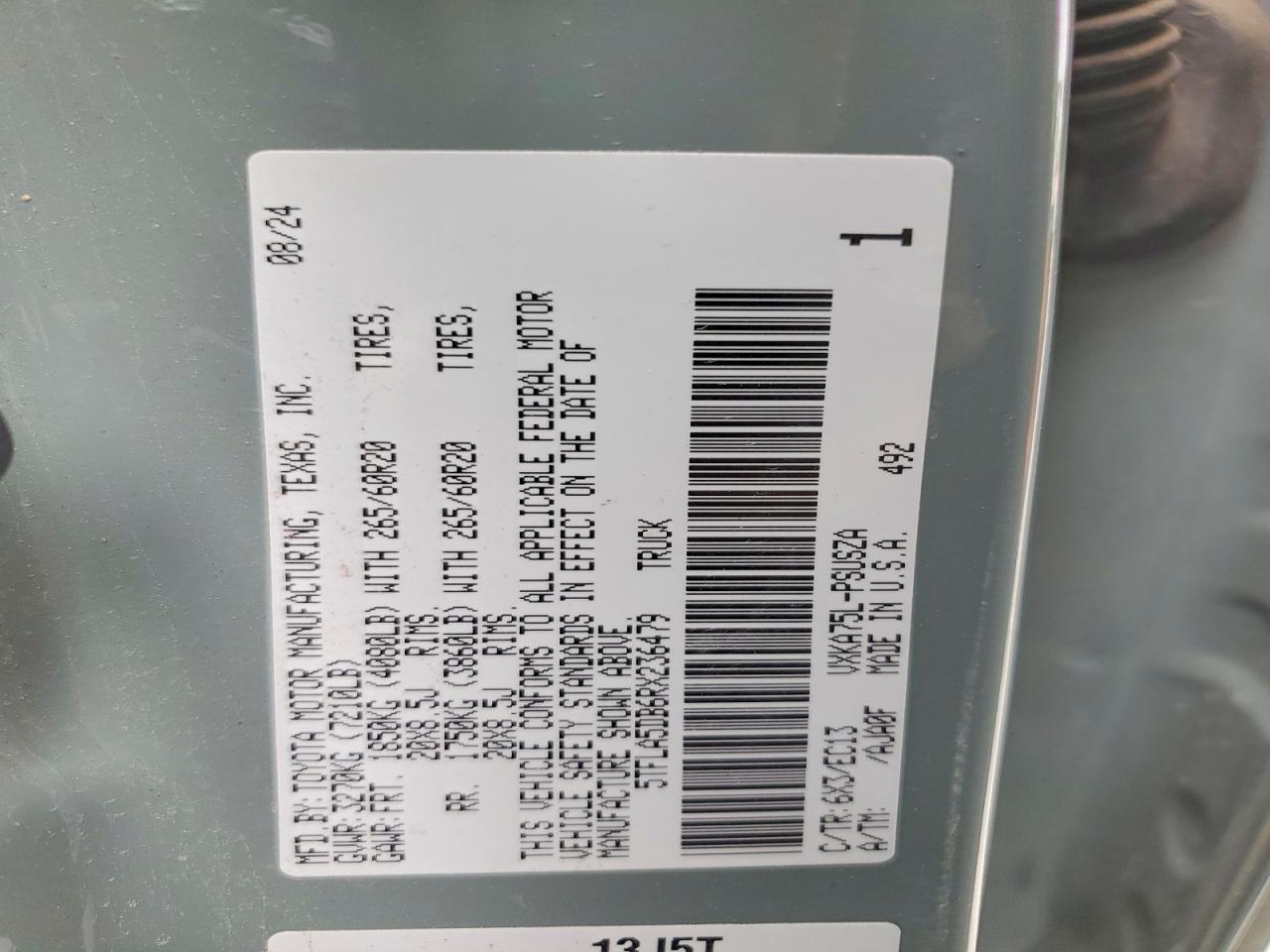 2024 TOYOTA TUNDRA SR5 photo 34
