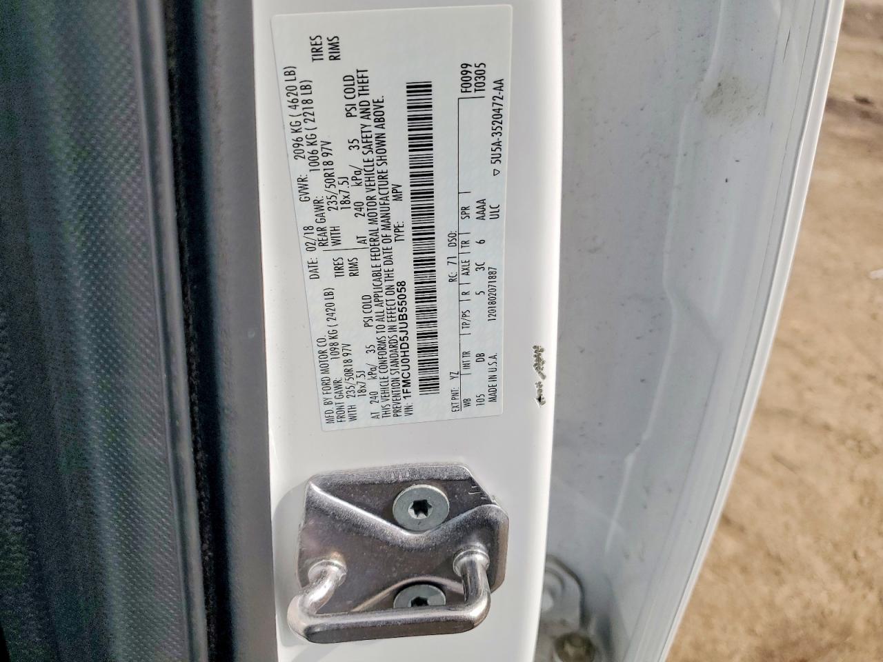 2018 FORD ESCAPE SEL photo 13