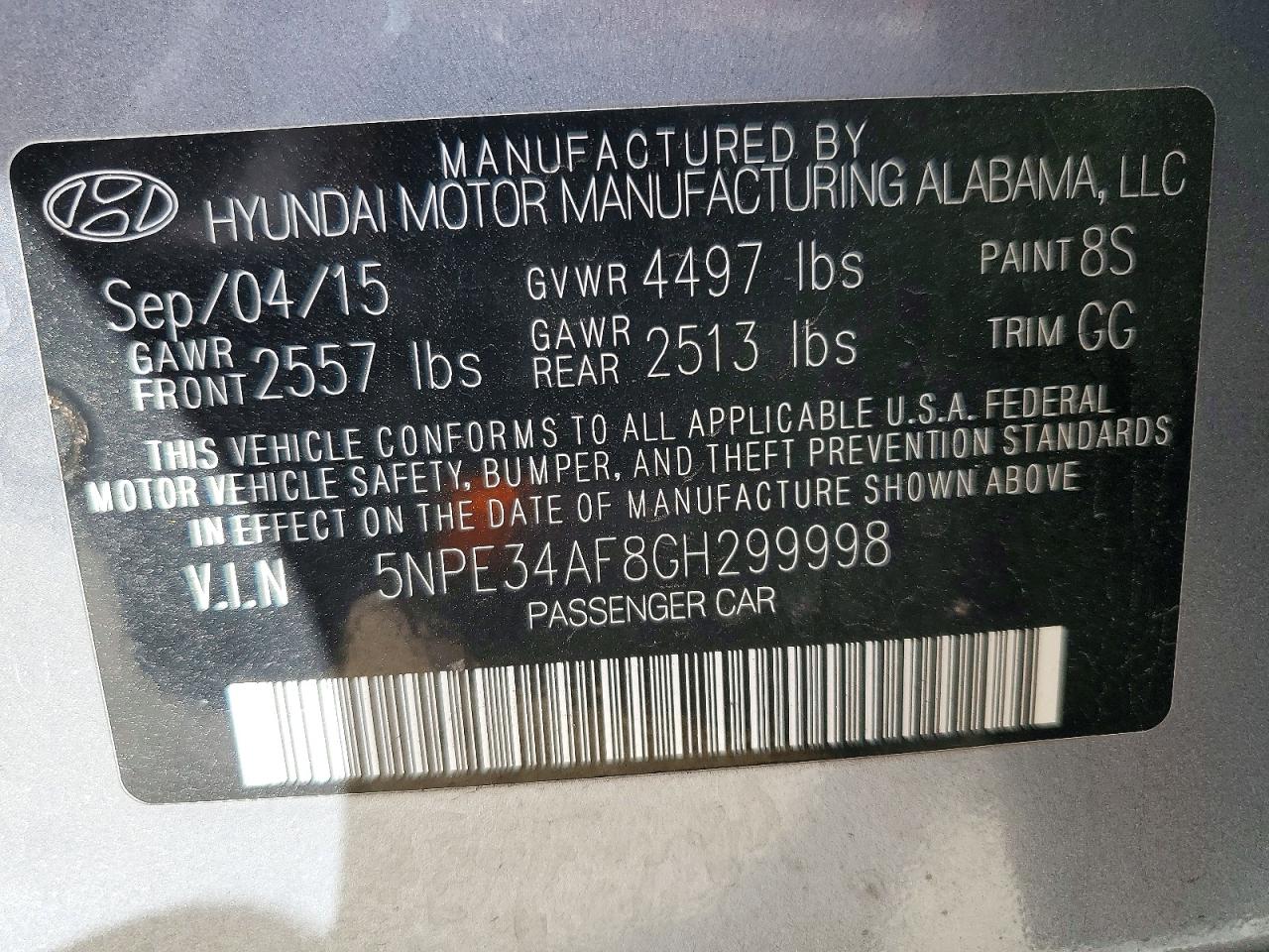 2016 HYUNDAI SONATA SPORT photo 23