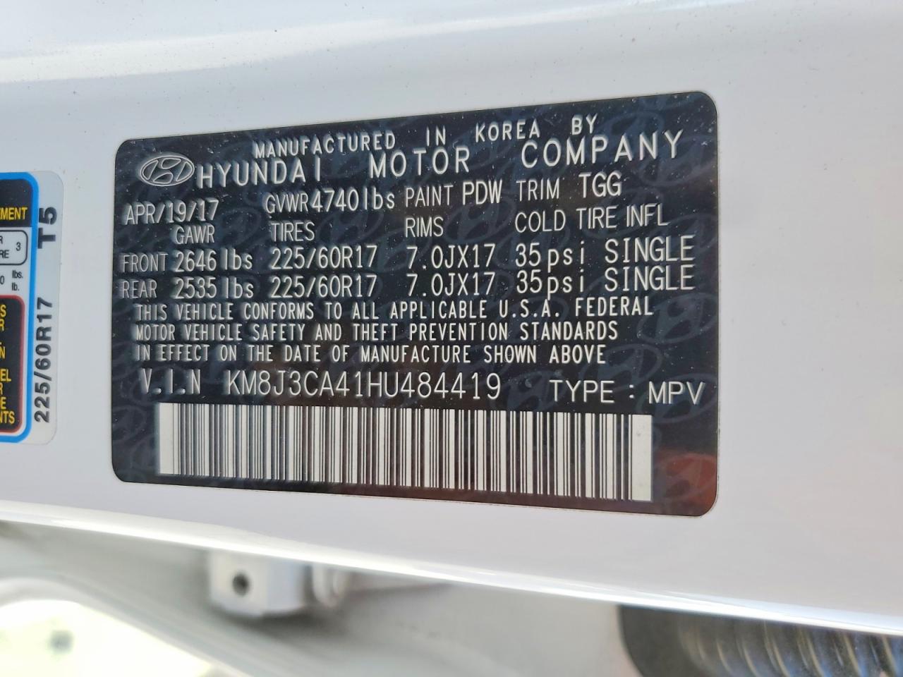 2017 HYUNDAI TUCSON SE photo 13
