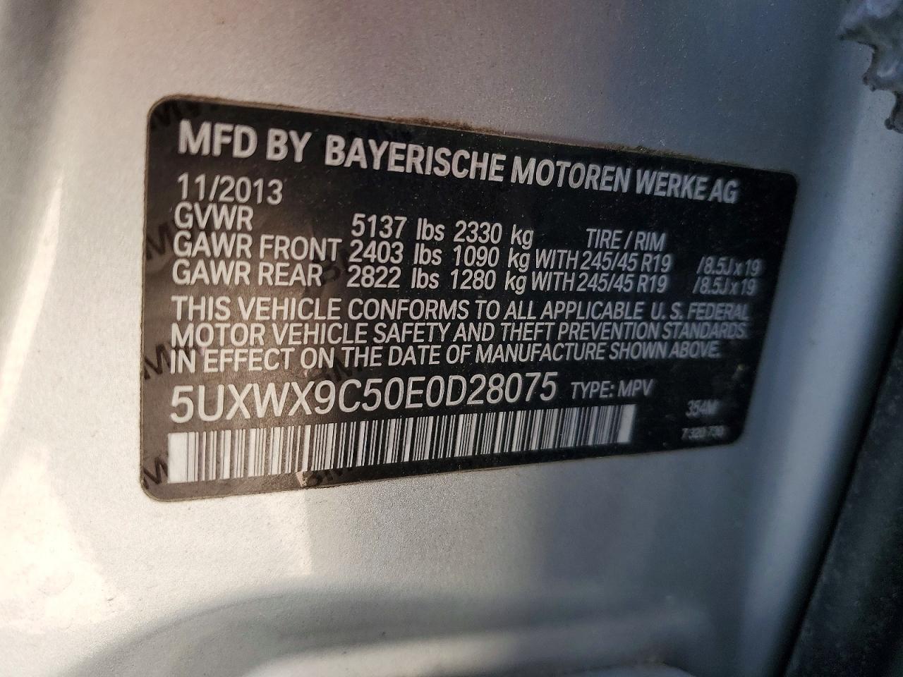 2014 BMW X3 XDRIVE28I photo 13
