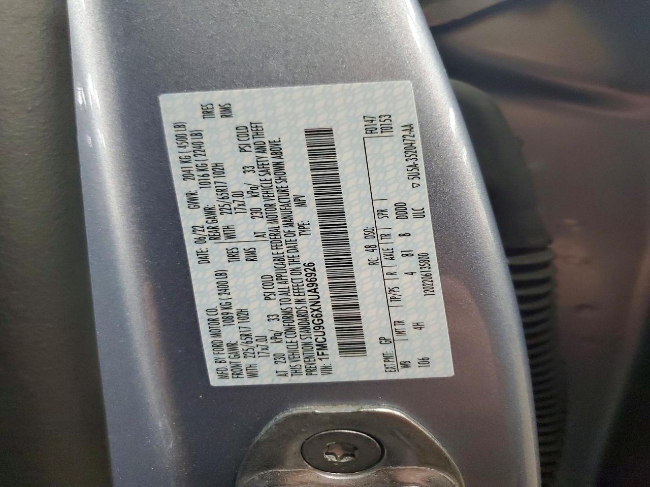 2022 FORD ESCAPE SE photo 13
