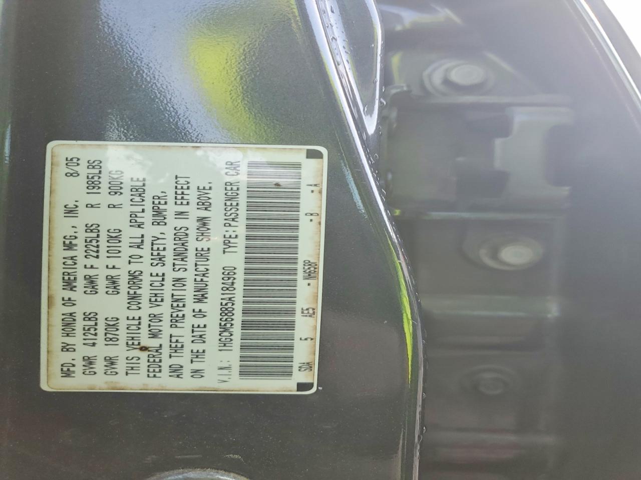 2005 HONDA ACCORD EX photo 23