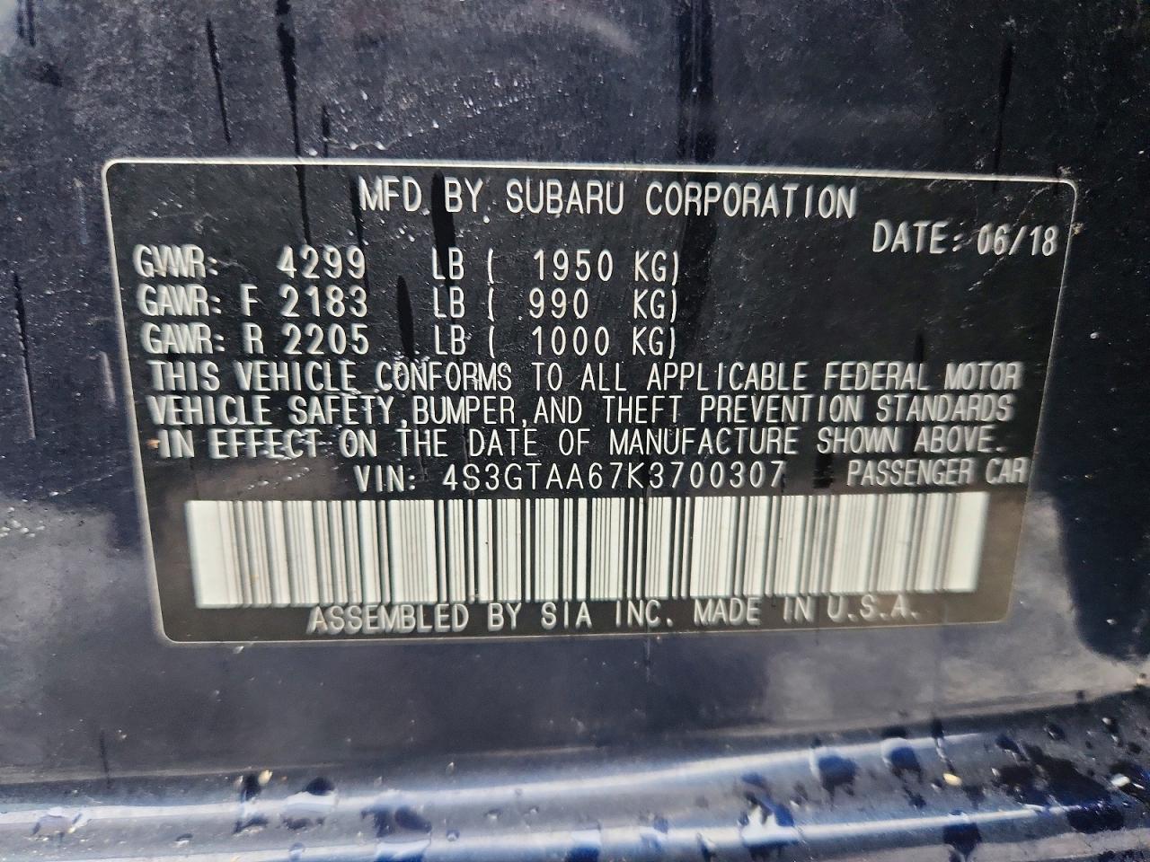 2019 SUBARU IMPREZA photo 12