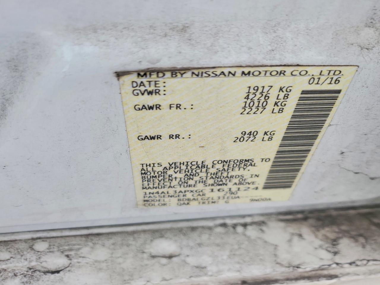 2016 NISSAN ALTIMA 2.5 S photo 23