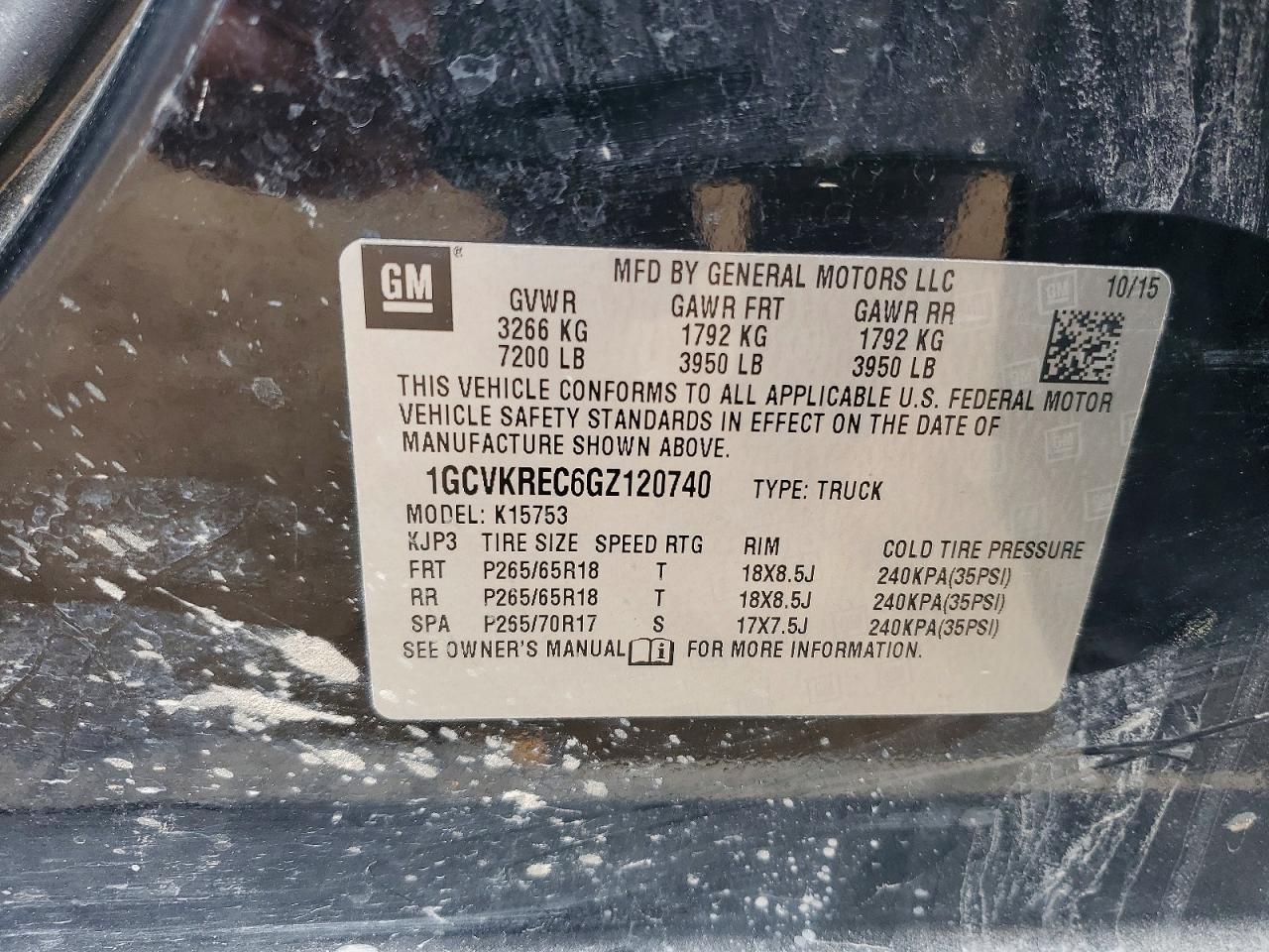 2016 CHEVROLET SILVERADO K1500 LT photo 34
