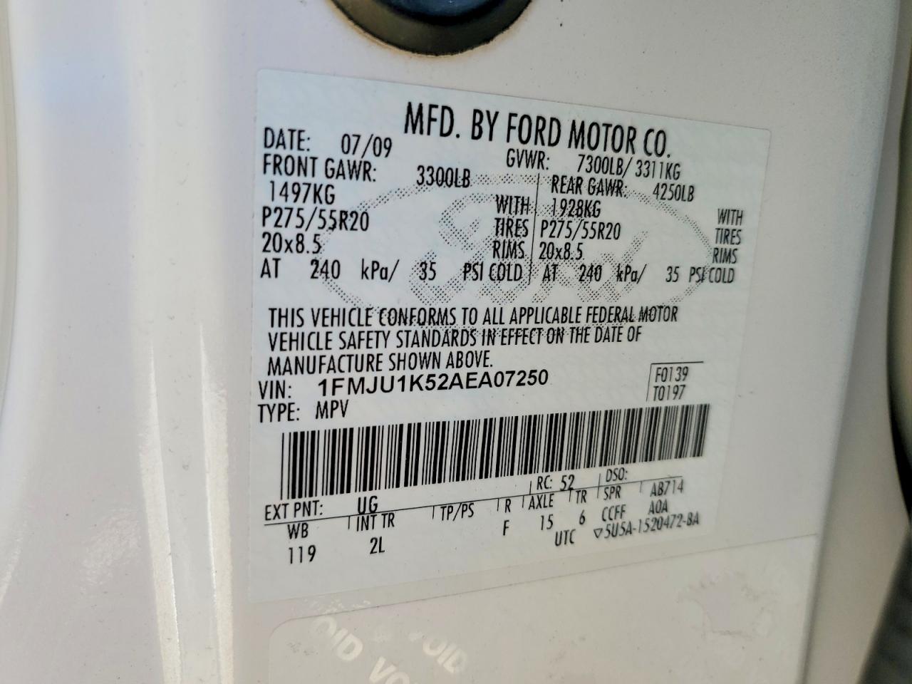 2010 FORD EXPEDITION LIMITED photo 34