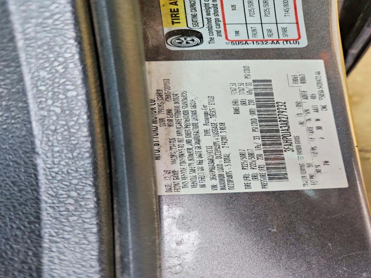 2010 FORD FUSION SEL photo 25