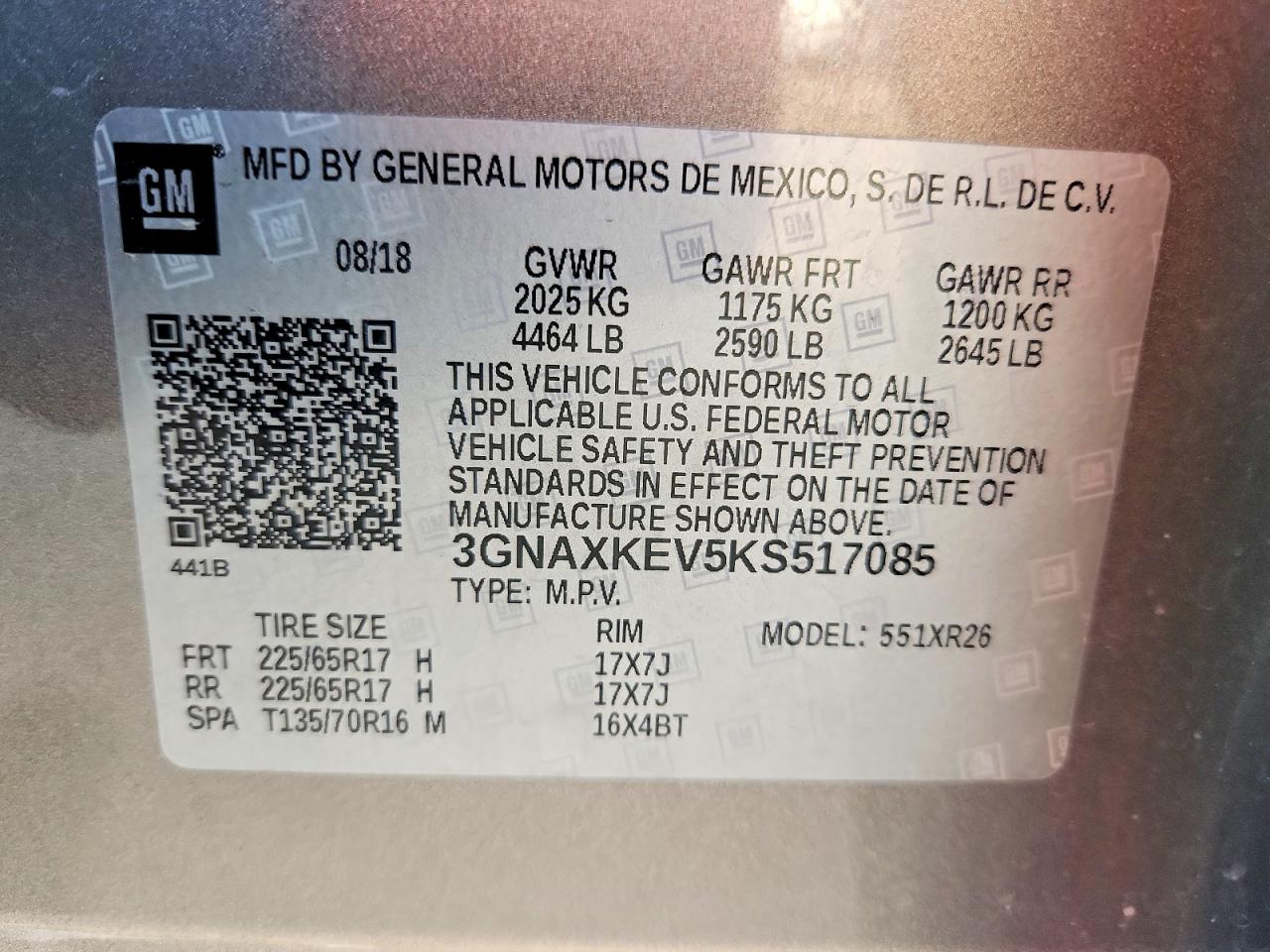 2019 CHEVROLET EQUINOX LT photo 45