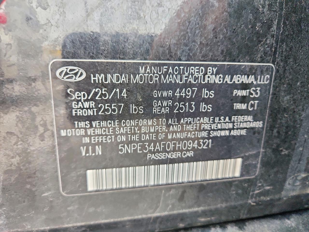 2015 HYUNDAI SONATA SPORT photo 12