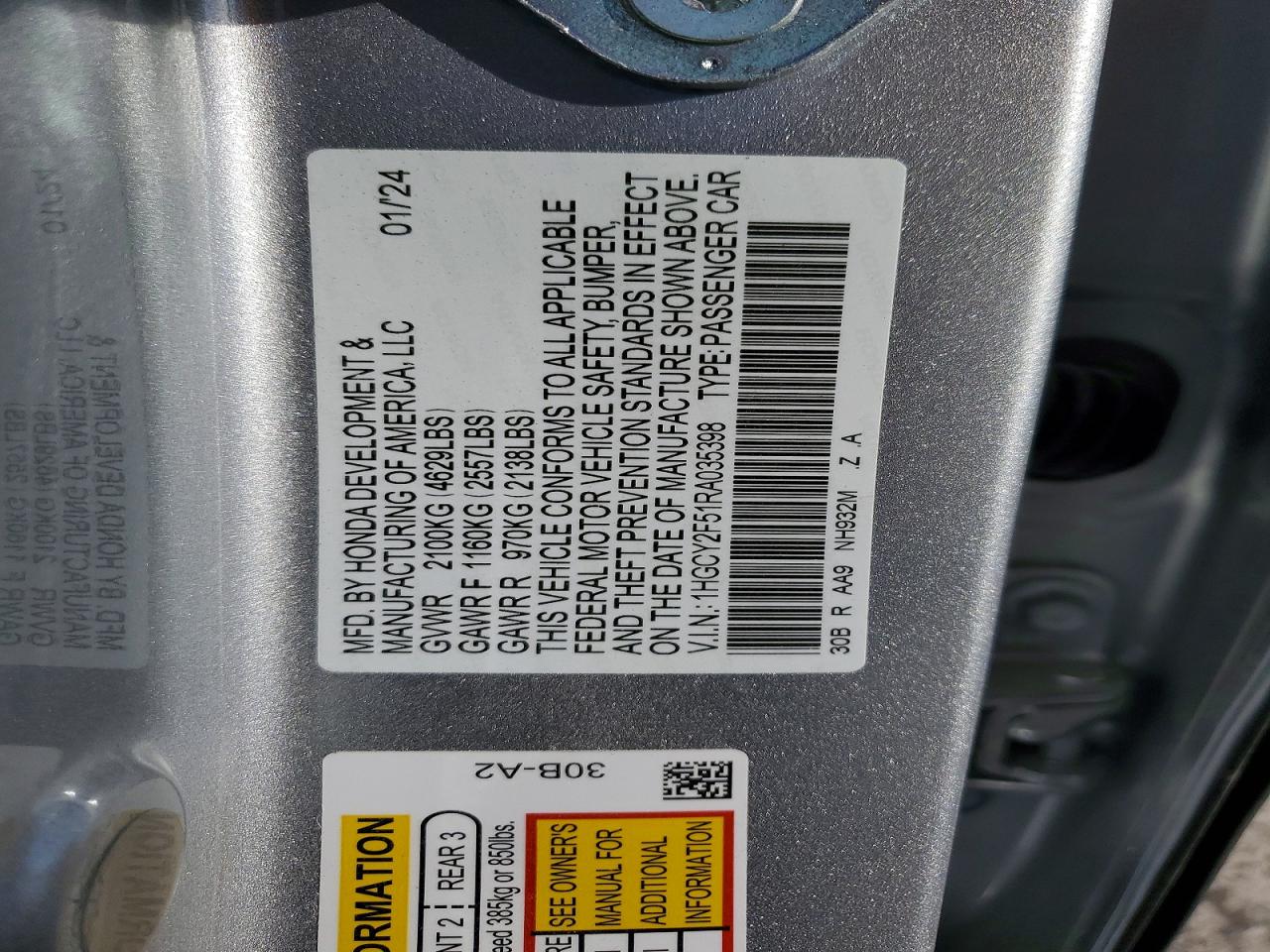 2024 HONDA ACCORD HYBRID SPORT photo 13