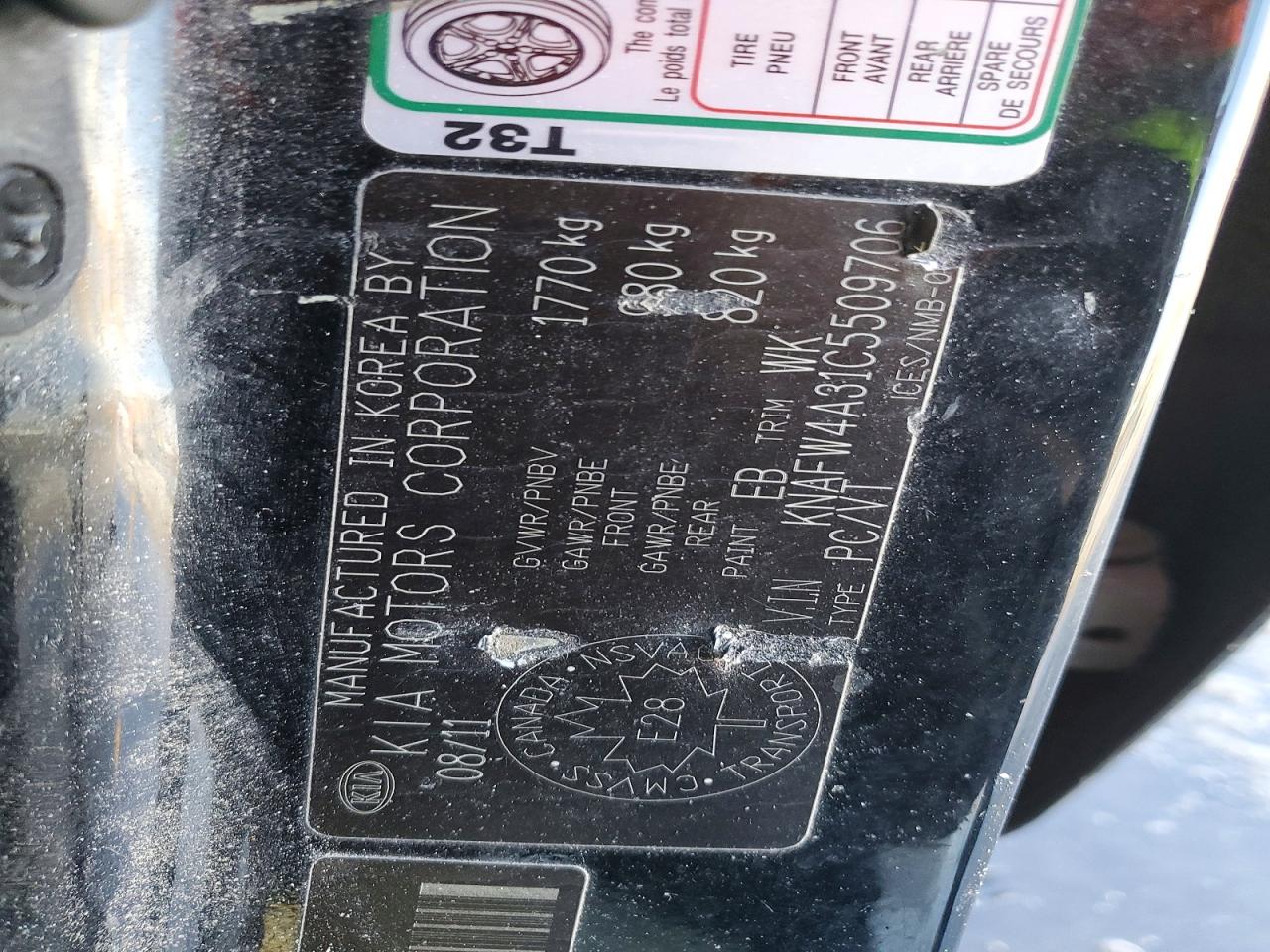 2012 KIA FORTE SX photo 12