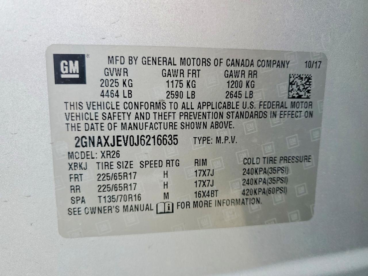 2018 CHEVROLET EQUINOX LT photo 13
