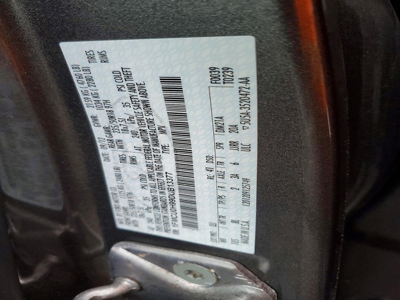 2013 FORD ESCAPE SEL photo 23