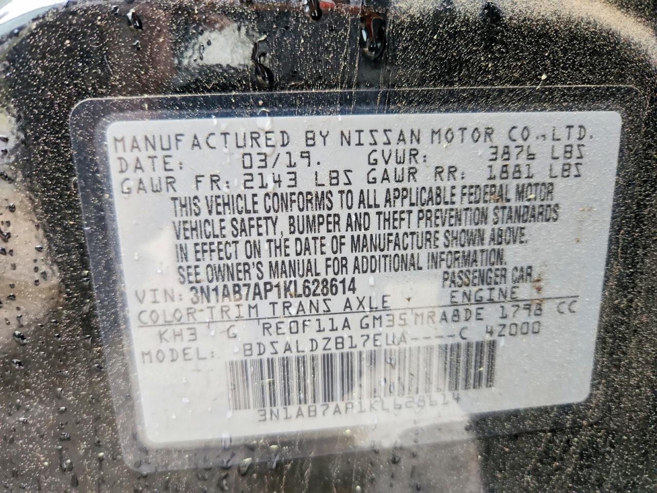 2019 NISSAN SENTRA SV photo 13